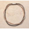 Dreifarbige Kette aus Silber und Kupfer