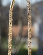 Turmalintropfen im Goldnetz