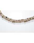 Turmalintropfen im Goldnetz