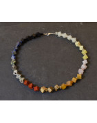 Regenbogen-Kette aus Edelsteinen