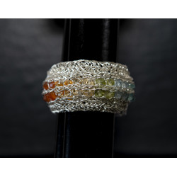 Regenbogen-Ring aus Silber