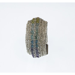 Regenbogen-Ring aus Silber