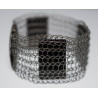 Titan und Silber mit schwarzem Achat: Armband Modell 120