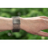 Titan und Silber mit schwarzem Achat: Armband Modell 120