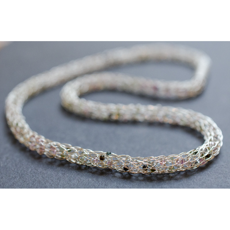 Silber-Kette strahlt mit Turmalinen